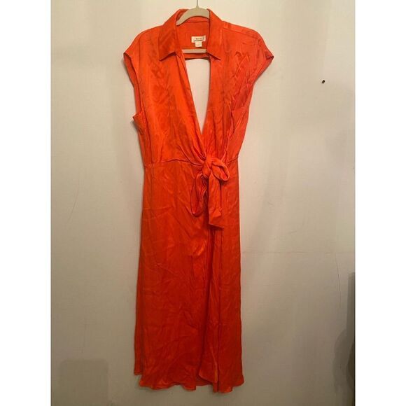 Anthropologie- Maeve Open-Back Wrap Midi Dress - Picture 6 of 8